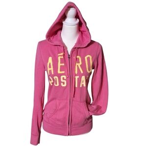 Aeropostale Jrs M Sweatshirt Hoodie Jacket Y2K 00s Varsity Letters 90s Preppy